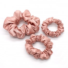 Scrunchie by Terrie – Saténová gumička na kučeravé vlasy rosegold