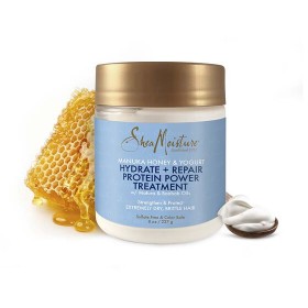 Shea Moisture Manuka Honey & Yogurt Protein Power Treatment – Proteínová maska na obnovu a ochranu poškodených vlasov 227 g